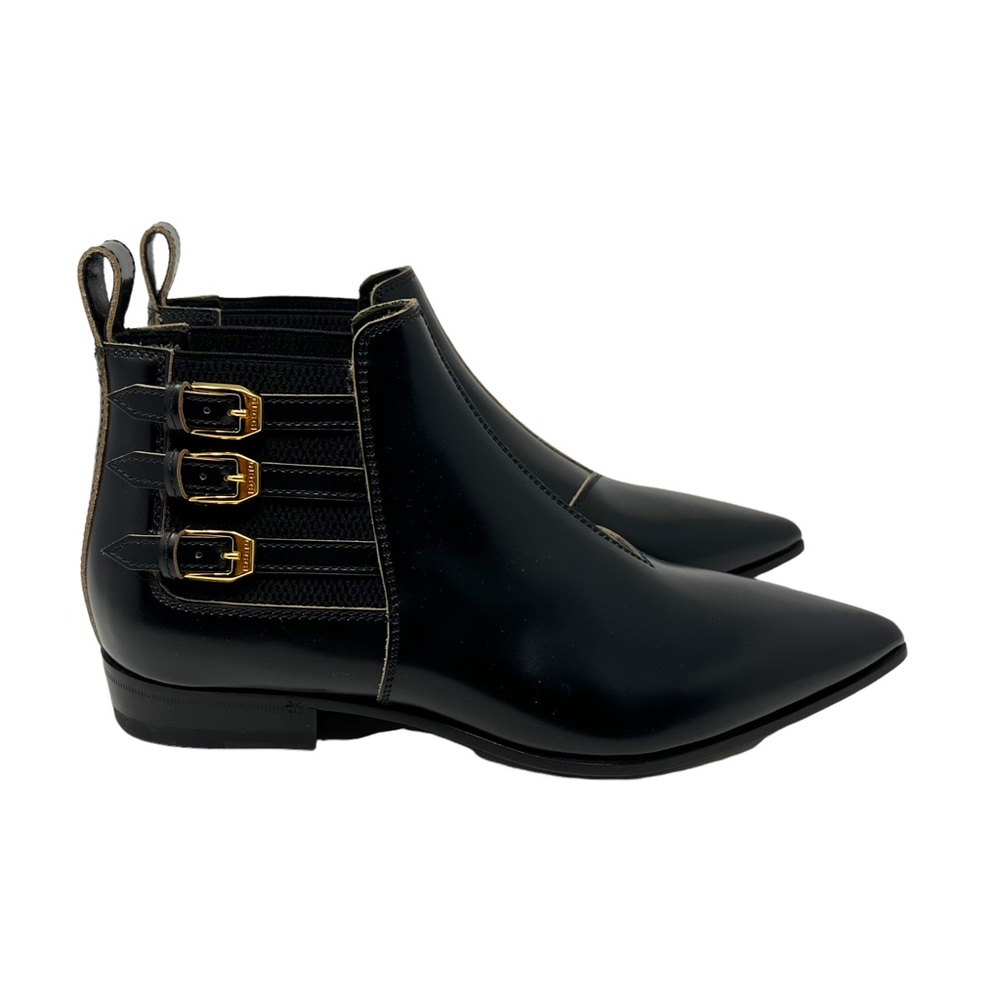 GUCCI Womens Cordovan Lux Leather Ankle Boot Black Size 38 EU - Picture 7 of 17